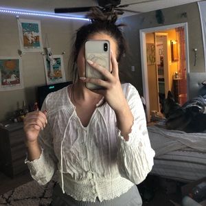 Long sleeve cropped top